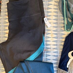 ' Teal and Gray leggings